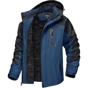 Men's Winter Skiing Jackets Water Resistant Fleece Coats Insulated Thermal Snowb